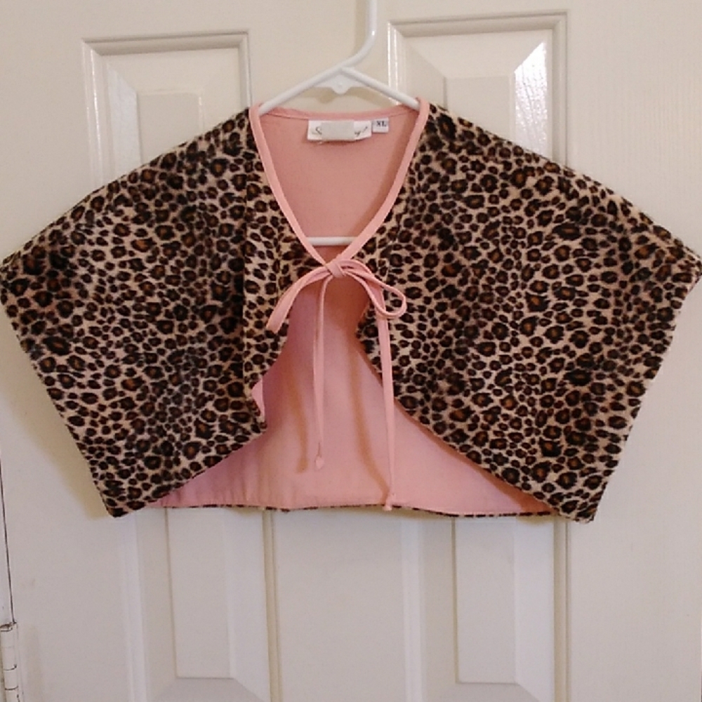 Stop Staring Pink Dress with Leopard Print Collar - Picture 8 of 10